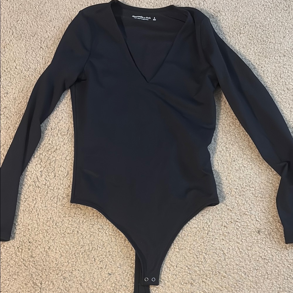 Abercrombie & Fitch Black V-Neck Bodysuit